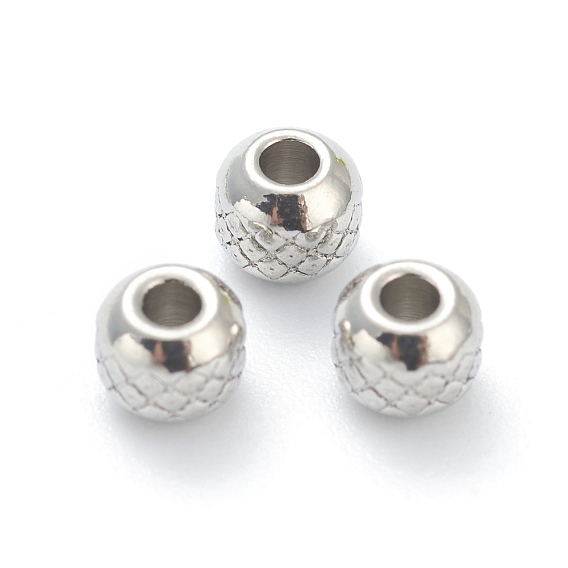 202 Stainless Steel Beads, Rondelle, Fancy Cut