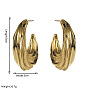 Alloy Stud Earrings for Women, Moon, Half Hoop Earrings