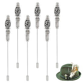 6 шт. броши из сплава и латуни, овальные