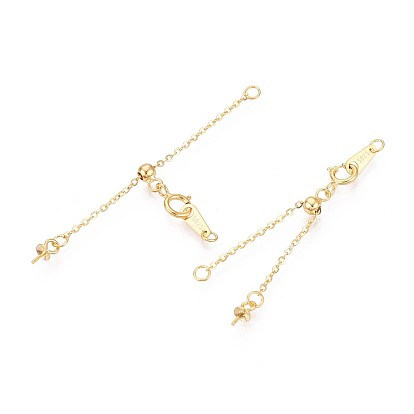 925 удлинители цепи из стерлингового серебра, с застежками в виде когтей лобстера и подвесками