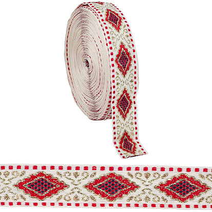 10ярды полиэстеровых лент для вышивки, жаккардовая лента, аксессуары для одежды, ромб шаблон
