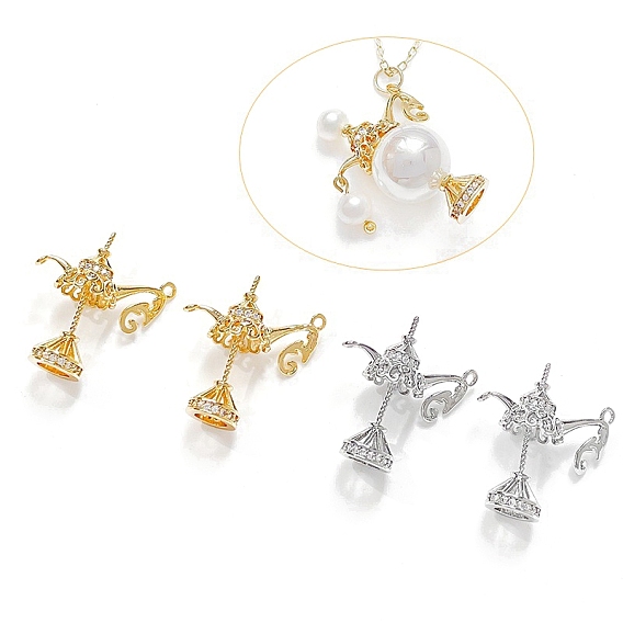 Латунный кубок жемчужный колышек