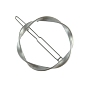 Alloy Hollow Geometric Hair Pin, Ponytail Holder Statement, Hair Accessories for Women, Round Ring