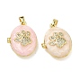 Латунные подвески с микропаве из прозрачного кубического циркония, с эмалью, овал с подвесками в виде лапы, стойки покрытие, долговечный, реальный 18 k позолоченный