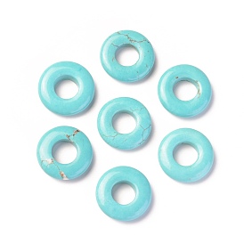 Natural Howlite Charms, Dyed, Ring