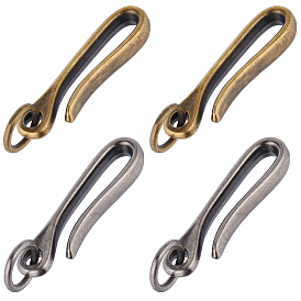 4 шт. 2 цвета застежки-крючки из сплава в тибетском стиле, с прыжковых колец, для изготовления брелка