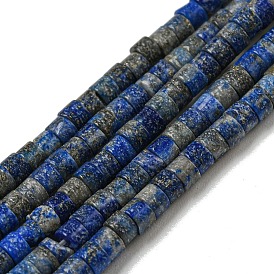 Natural Lapis Lazuli Beads Strands, Flat Round/Disc, Heishi Beads