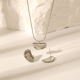 Боб 304 комплекты из серег-гвоздиков и ожерелий с подвесками из нержавеющей стали для унисекс