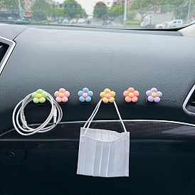 Plastic Flower Sticky Hooks, Car Adhesive Hooks, for Vehicle Decoration