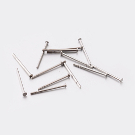 304 Stainless Steel Stud Earring Findings, 1.5mm In Diameter, Pin: 0.6mm
