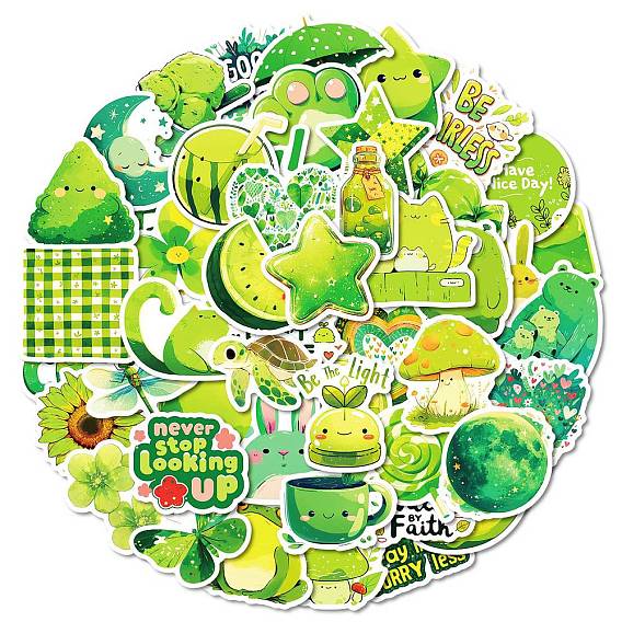 50шт. бумажные наклейки с изображением лесных тем из мультфильмов, самослипание, для чемодана, скейтборде, холодильник, шлем, оболочка мобильного телефона