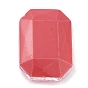Flat Back Glass Rhinestone Cabochons, Faceted, Rectangle