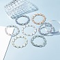Twist Oval Frosted Glass Beads Stretch Bracelet for Women Girl