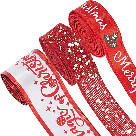 6 рулоны полиэфирных лент, аксессуары для одежды, рождественские темы