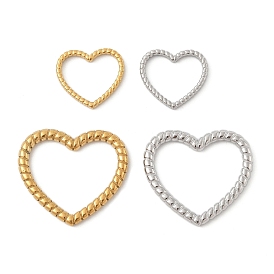 304 Stainless Steel Linking Rings, Heart Link