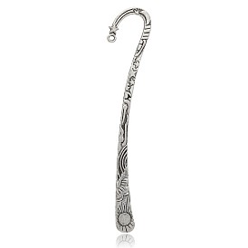 Тибетском стиле сплава закладки, 122x24x2 мм, отверстие : 2 мм