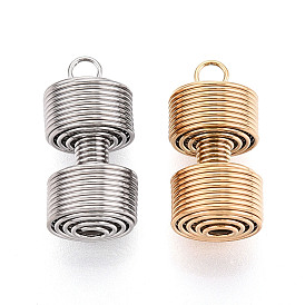 Спортивные 304 подвески из нержавеющей стали, подвески в виде гантелей