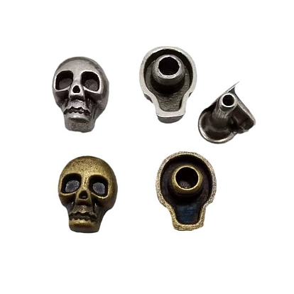 Halloween Skull Zinc Alloy Collision Rivets, Semi-Tublar Rivet, for Belt Clothes Purse Handbag Leather Craft DIY Handmade Accessories