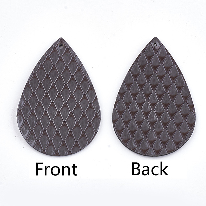 PU Leather Big Pendants, Drop