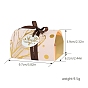 Коробка для хранения конфет из цветочной бумаги с золотым тиснением и лентой, мешки для подарков на рождество