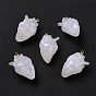 Resin Pendants, with Brass Finding, Heart