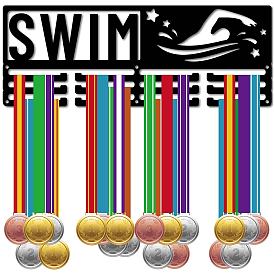 Модная железная вешалка для медалей, настенная стойка для дисплея, 3-линия, с винтами, чёрные