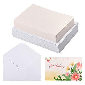 50шт. прямоугольные бумажные заготовки для открыток, открытка, с 50шт. бумажными конвертами