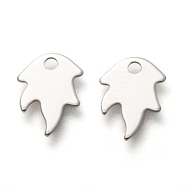 201 Stainless Steel Charms, Laser Cut, Maple Leaf