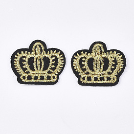 Computerized Embroidery Cloth Iron on/Sew on Patches, Appliques, Costume Accessories, Crown