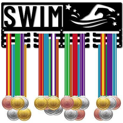 Модная железная вешалка для медалей, настенная стойка для дисплея, 3-линия, с винтами, чёрные