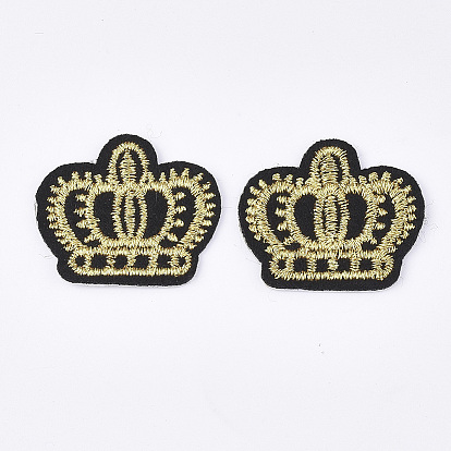 Computerized Embroidery Cloth Iron on/Sew on Patches, Appliques, Costume Accessories, Crown