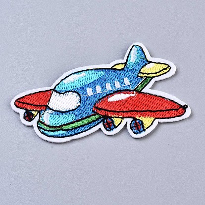 Airplane Appliques, Computerized Embroidery Cloth Iron on/Sew on Patches, Costume Accessories