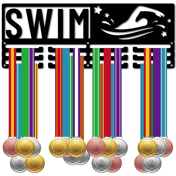 Модная железная вешалка для медалей, настенная стойка для дисплея, 3-линия, с винтами, чёрные