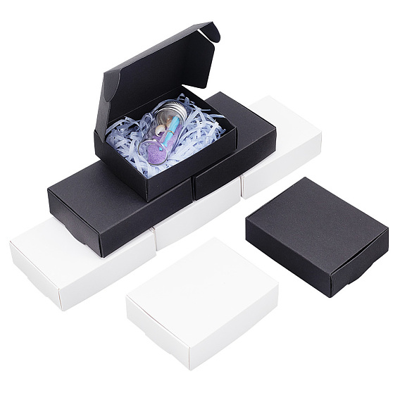 30шт 2 цвета крафт-бумага подарочная коробка, почтовые ящики, складные коробки, прямоугольные