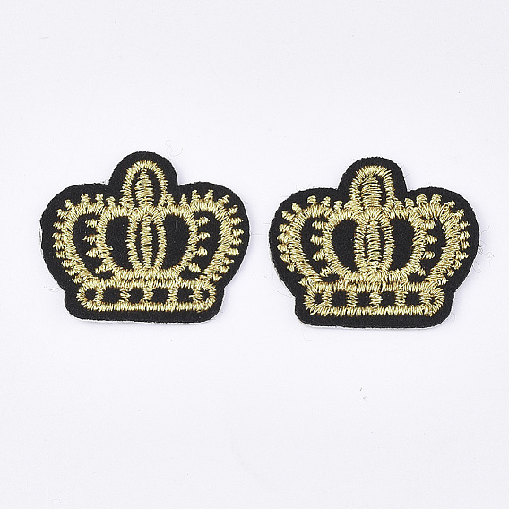 Computerized Embroidery Cloth Iron on/Sew on Patches, Appliques, Costume Accessories, Crown