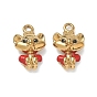 304 Stainless Steel Enamel Pendants, Cat Shape Charms, Ion Plating(IP)