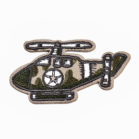 Helicopter Appliques, Computerized Embroidery Cloth Iron on/Sew on Patches, Costume Accessories