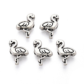 Сплавочные овальные бусины тибетского стиля , лебедь