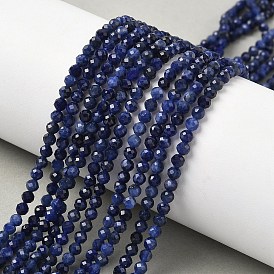 Природный содалит бисер нитей, круглые, граненые