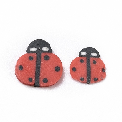 Handmade Polymer Clay Cabochons, Ladybird