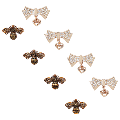 Alloy Shoes Clasps, with Iron Shim, for Shoe Decoration Accessories, Butterfly