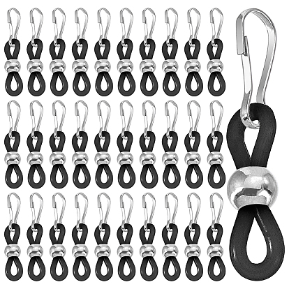 60шт. железные застежки-молнии, с силиконовыми держателями для очков