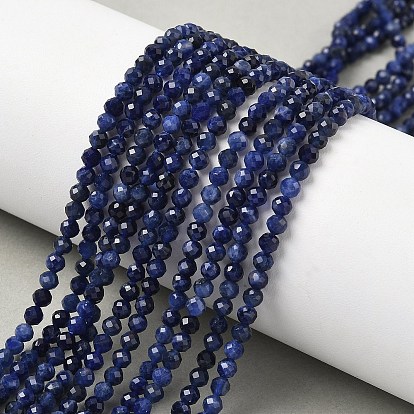 Природный содалит бисер нитей, круглые, граненые