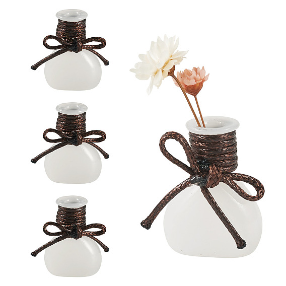 5 шт. миниатюрные стеклянные вазы-бутылки с полиэфирным шнуром, аксессуары для кукольного домика в микроландшафтном саду, декорации реквизита для фотосъемки