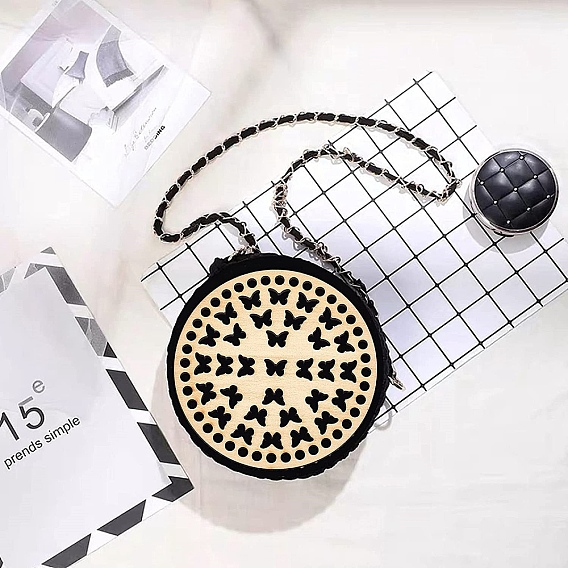 Дно деревянной сумки, деревянная плетеная основа, круглые