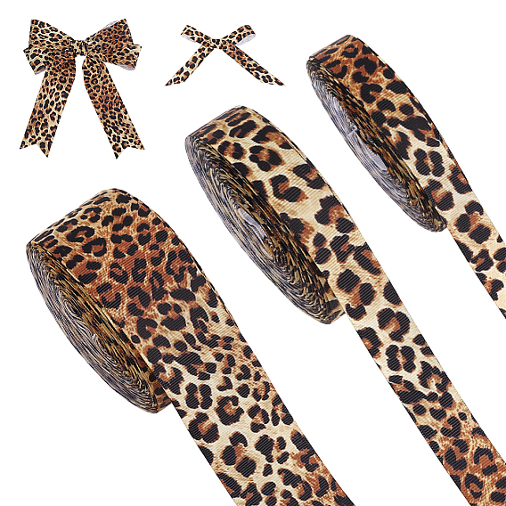 30m3 estilos cinta de poliéster, estampado de leopardo, para coser accesorios