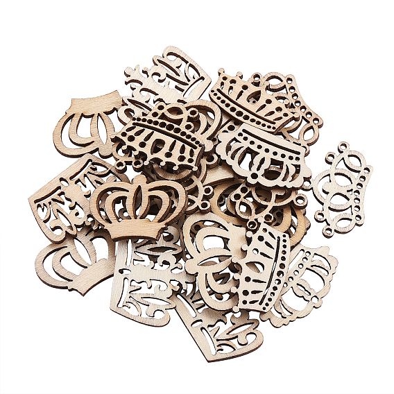 Незавершенные украшения из дерева, поделки товары для рукоделия, корона