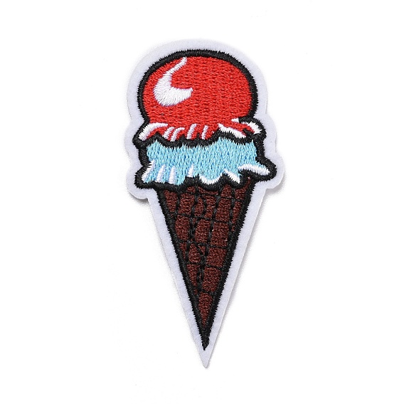 Computerized Embroidery Cloth Iron on/Sew on Patches, Costume Accessories, Appliques, Ice Cream