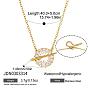 304 Stainless Steel Pave Clear Cubic Zirconia Flower Pendant Necklaces for Women