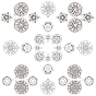 32Pcs 8 Styles Tibetan Style Alloy Pendants, Star